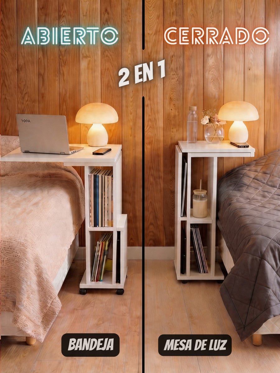 Mesa de cama 2 en 1 — Mesa de luz y escritorio