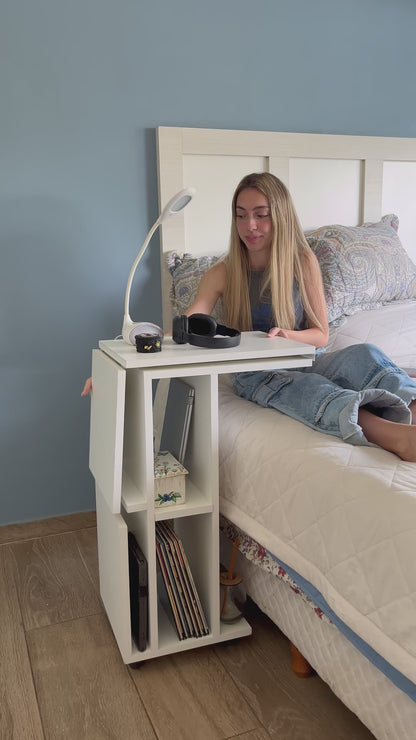 Mesa Auxiliar Plegable Para Cama Notebook Ruedas